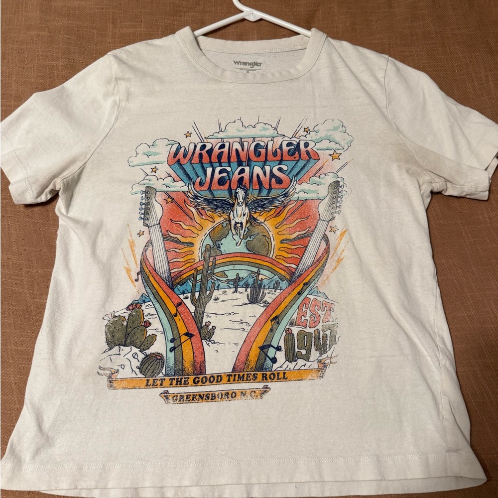 Wrangler Women's Cream Graphic Tee